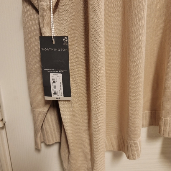Women's Worthington Light-Khaki Color Cardigan, 3X NWT - Picture 7 of 7
